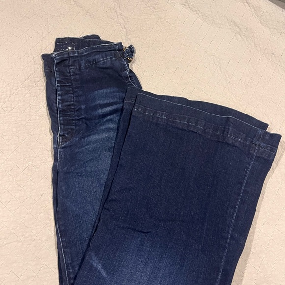 MOTHER Blue Flare Wide Leg Jeans - Picture 4 of 10